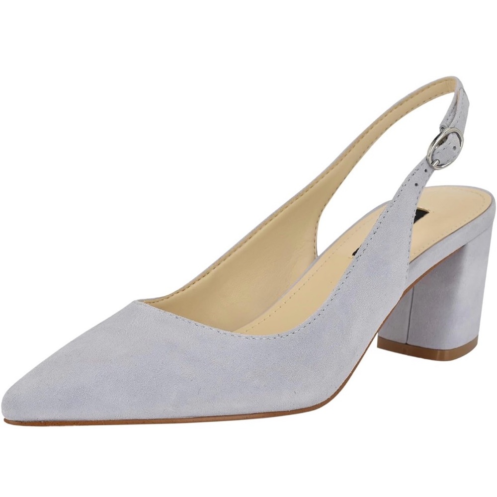 Elegant Light Blue Slingback Heels